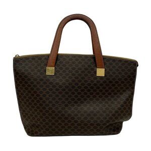 CELINE Macadam - Dark Brown Light Brown PVC Leather Handbag